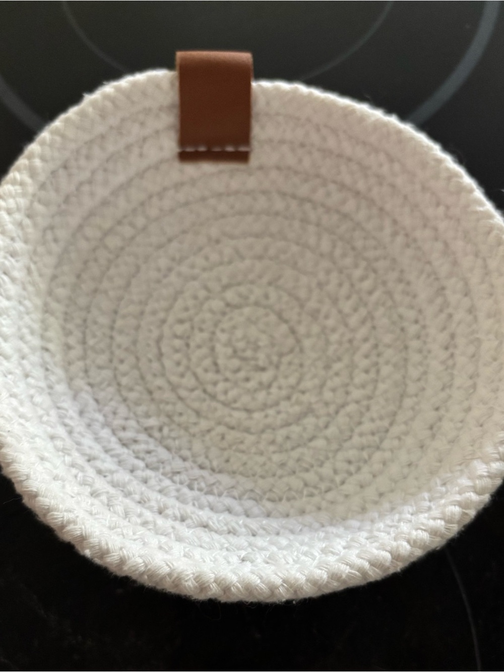 MEDIUM SIZE WHITE BRAIDED BOWL